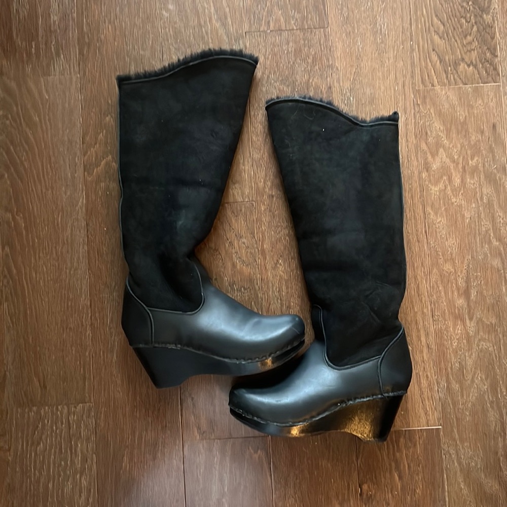 No6 Custom knee sherling Wedge boot